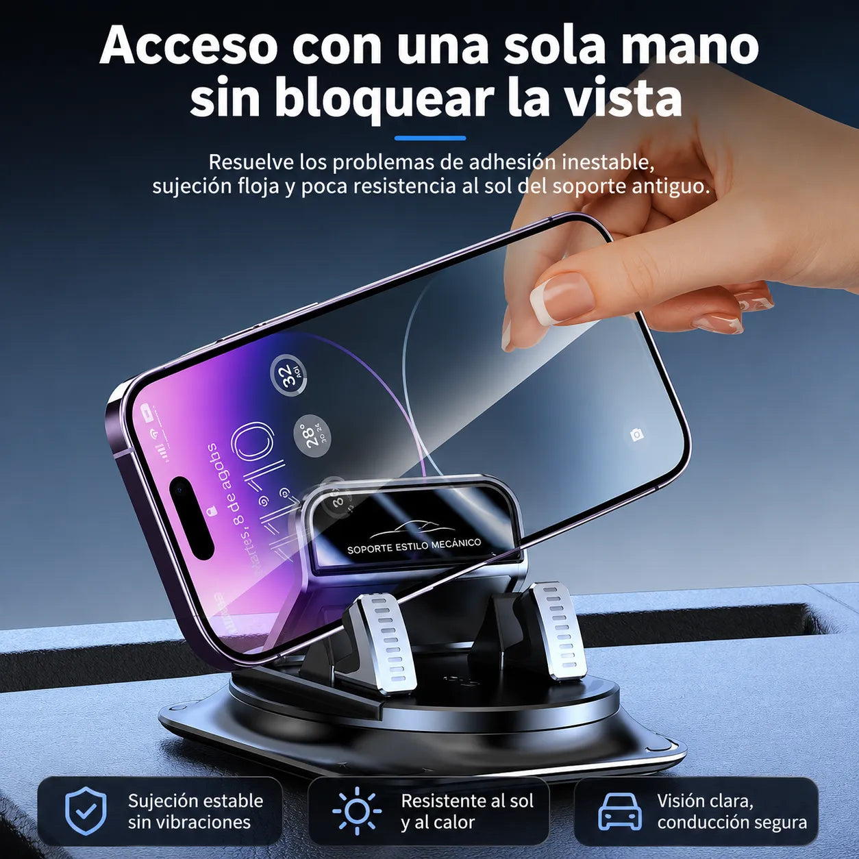 Soporte Premium para Celular con Rotación 360°