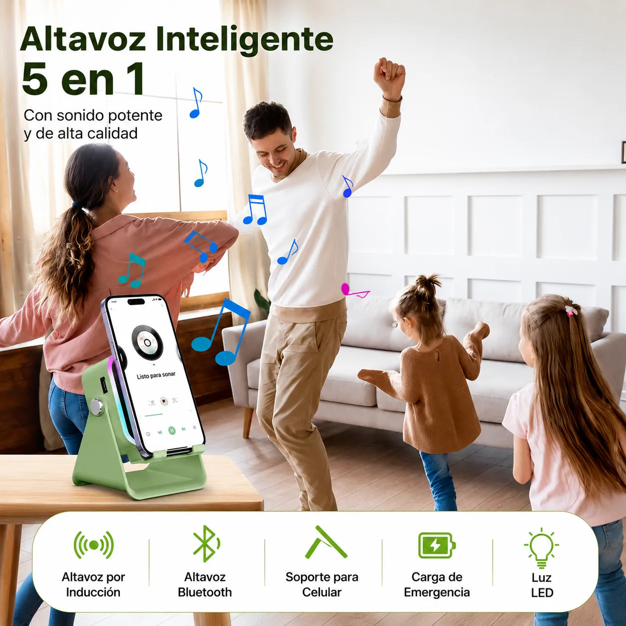 Altavoz Inteligente 5 en 1 para Celular